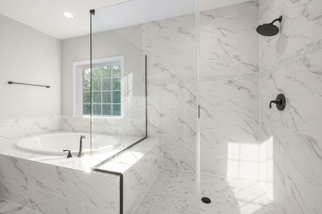 Bathroom remodel by Bandera Construction Co.